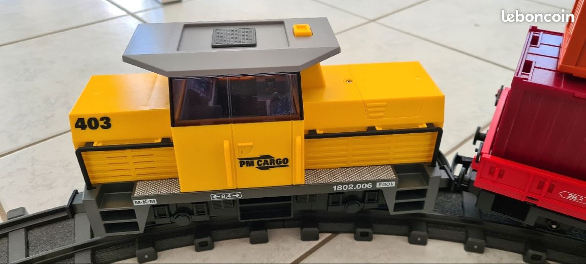 Ensemble playmobile portique électrique à conteneurs et le train porte conteneurs radiotélécommandé (image 5)