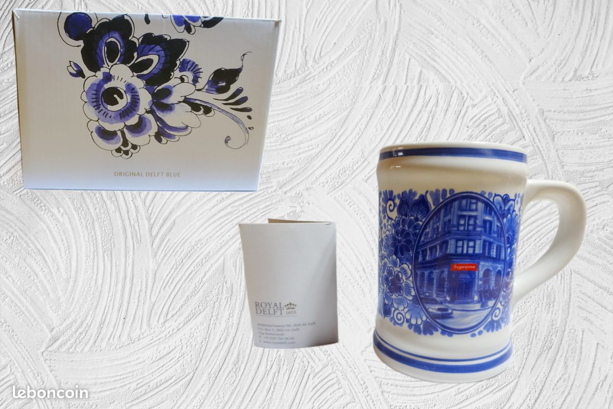 Supreme x Royal Delft - 190 Bowery Beer Mug - 502ml - Neuf - Arts 