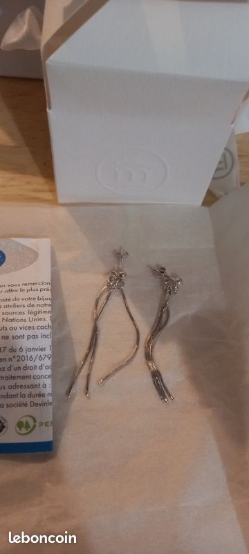 Boucles d'oreilles argents neuves pour Noël (image 1)