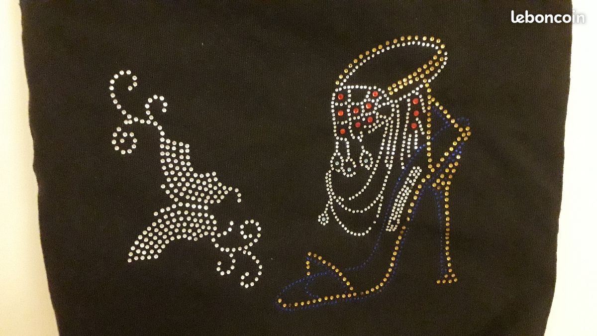 Sac noir à strass (image 2)