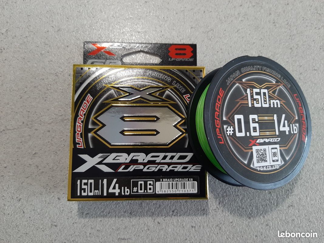 Tresse 8 Brins Made In Japan Profil Rond Bobine De 150M - Tresse Daiwa J-Braid X8-0,16Mm - 9Kg - Chartreuse