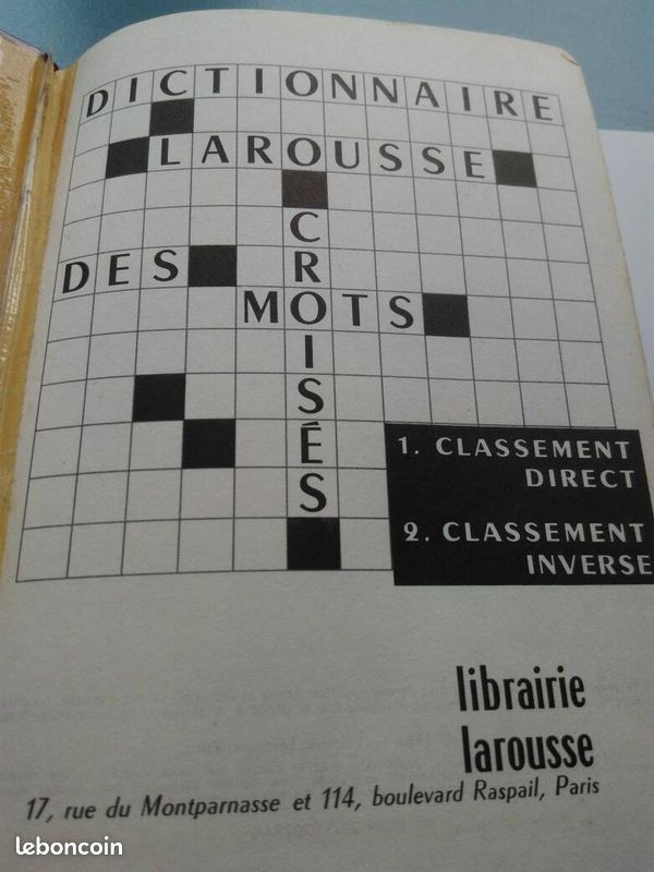 Dictionnaire mots croisés 1964 (image 2)