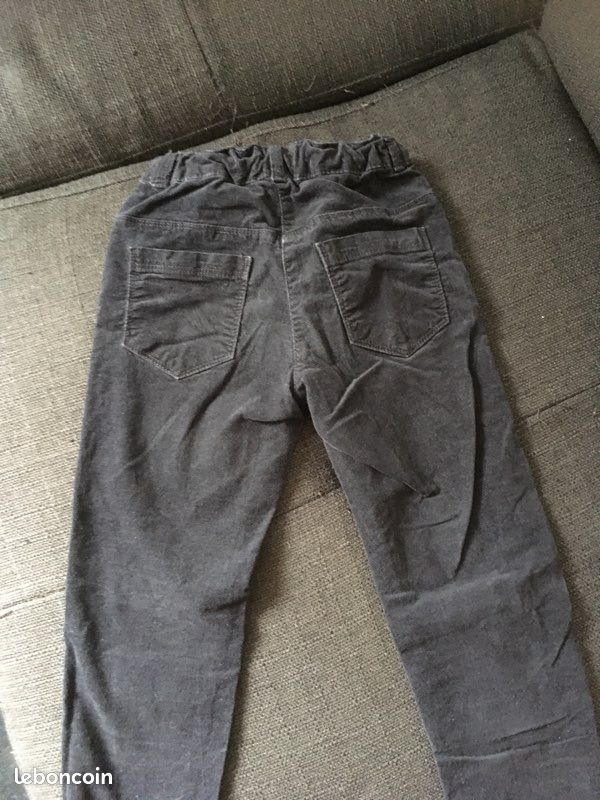Pantalon velours gris GEMO (image 2)