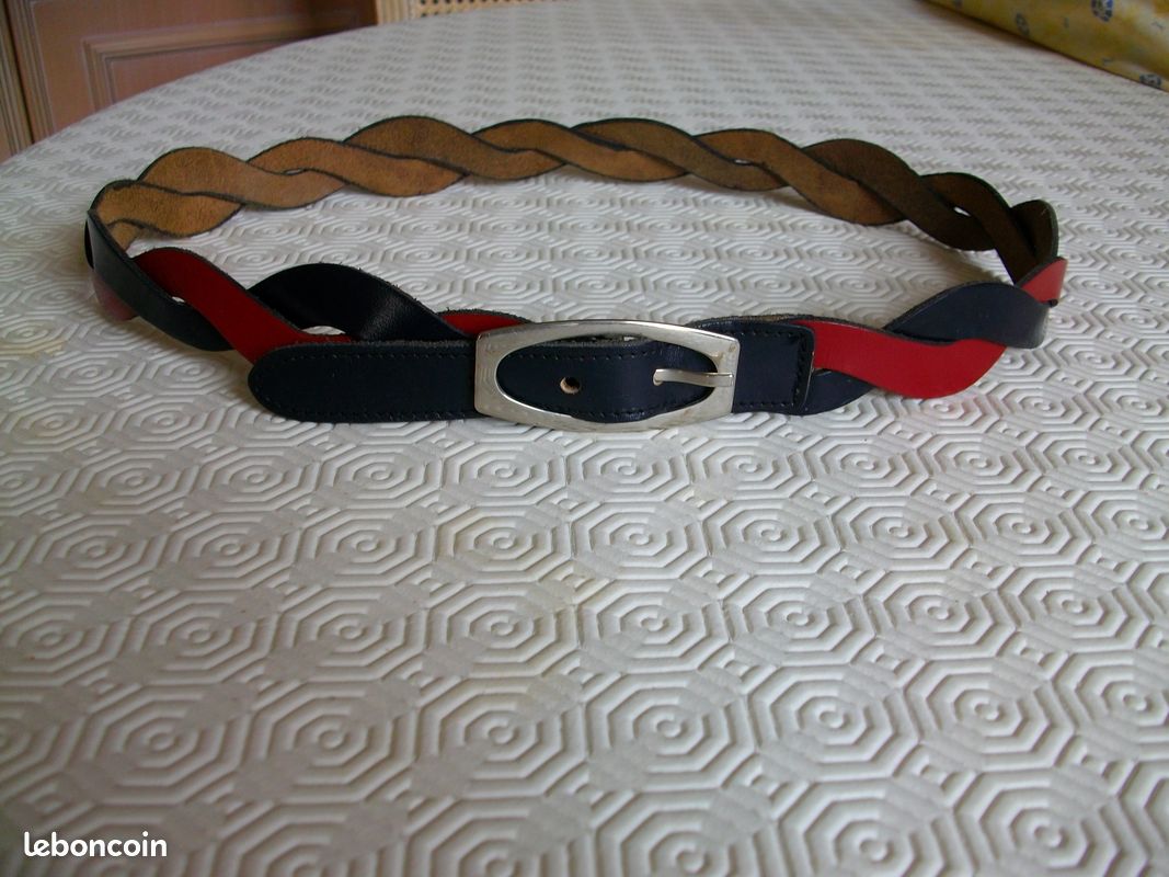 Ceinture femme marine et rouge (image 1)