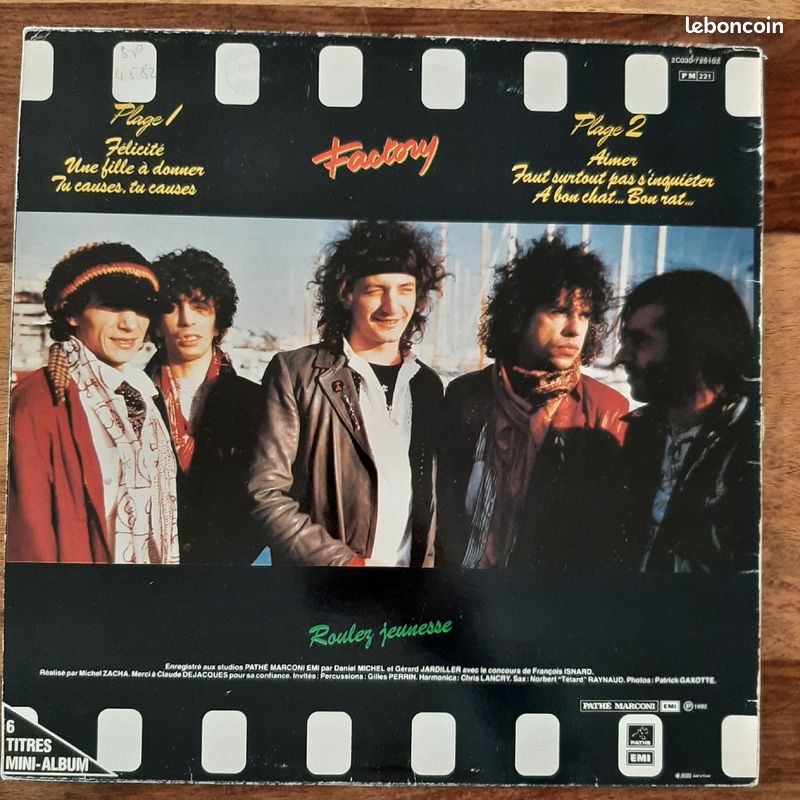Vinyle 33T : Factory - "Roulez Jeunesse" (mini-album) (image 2)
