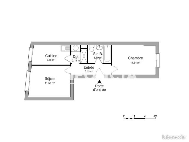Appartement 2 pièces 40 m² · à Strasbourg · 40 m² · 605 €