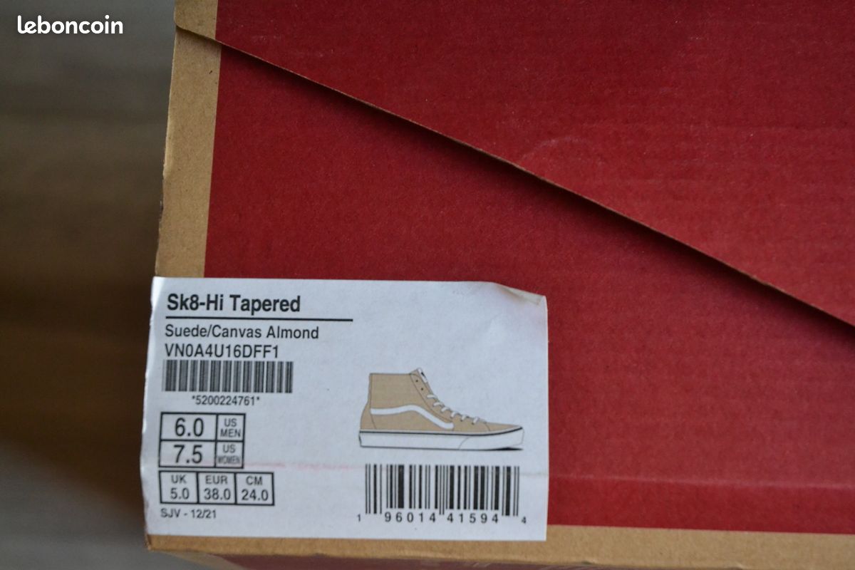 Baskets VANS SK8-Hi femme beige taille 38 [Neuves] (image 3)