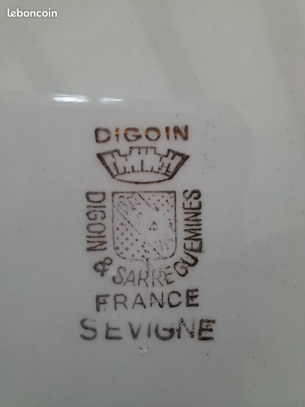 Lot de 4 assiettes creuses Digoin Sarreguemines Sévigné (image 6)