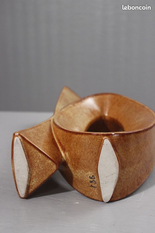 Cache-pot Sculptural En Céramique Tressée – Roberto Rigon Pour Bertoncello Italie