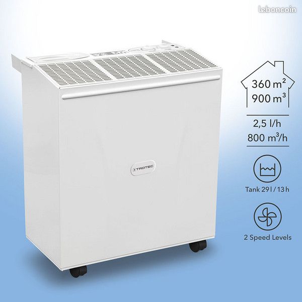 Humidificateur professionnel TROTEC B 400 - grands volumes 360 m² / 900 m³ + entretien offert (image 1)