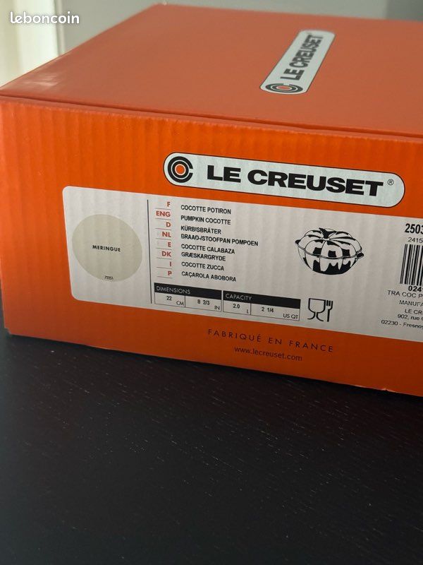 Lot Le Creuset : Cocotte Fonte 23 Cm Orange + Petit Plat 16 Cm - Très Bon état - Compatible Induction