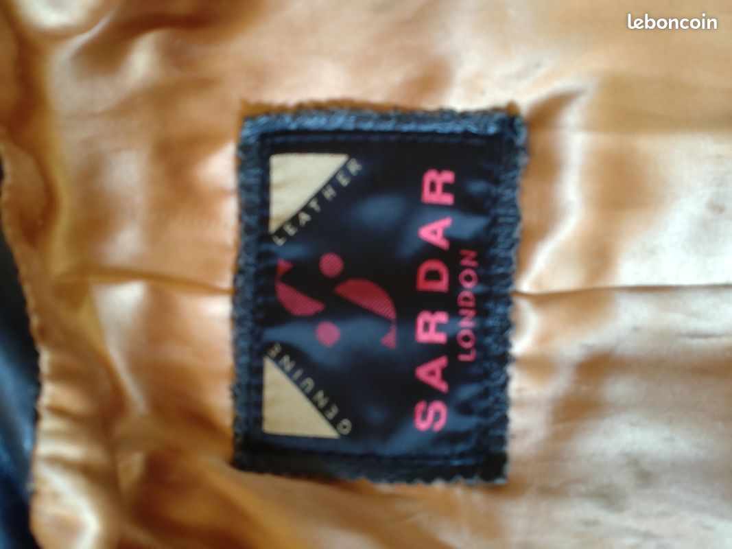 Blouson en cuir noir homme (image 1)