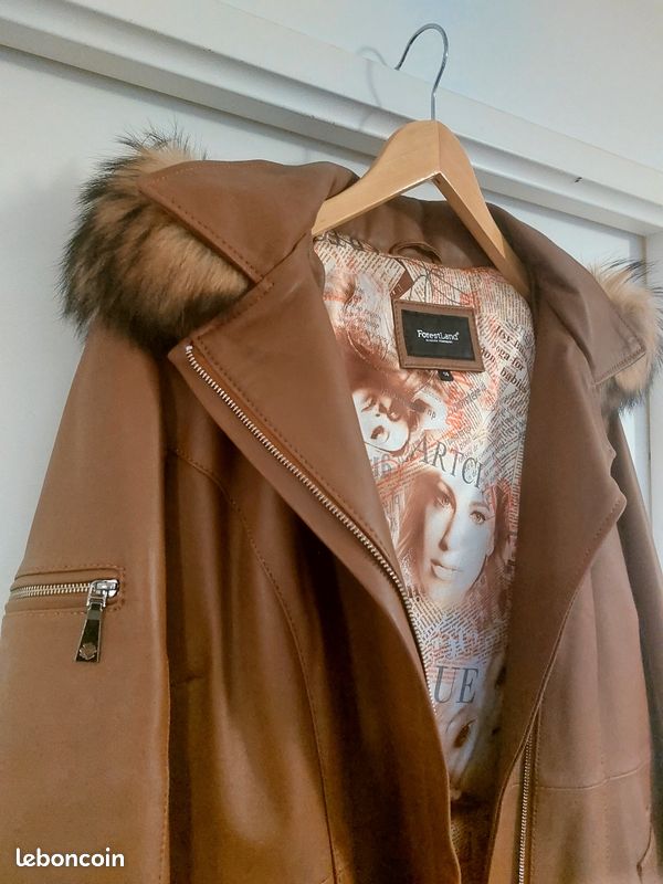 Manteau 3/4 Femme En Cuir Véritable - Pelle Nova DiRivera - Taille 10 - Neuf Avec étiquettes