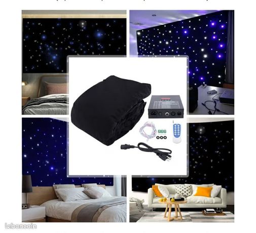 Rideau De Scène LED étoilé 20x10FT – Fond Ciel étoilé Avec Télécommande DMX512