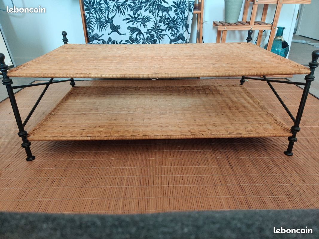 Table basse en osier (image 4)