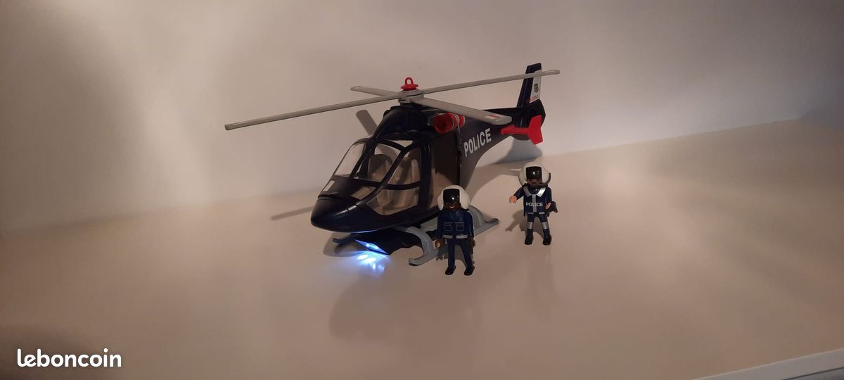 Hélicoptère de police Playmobil avec projecteur 5183 (image 3)