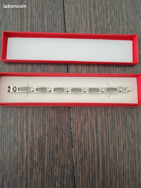 Bracelet acier blanc Homme (image 1)