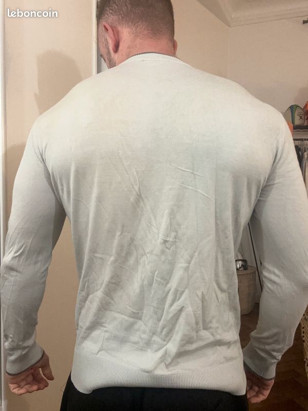 Pull Hermès Homme - Taille M, Gris, Laine Et Cachemire - Occasion En Très Bon État
