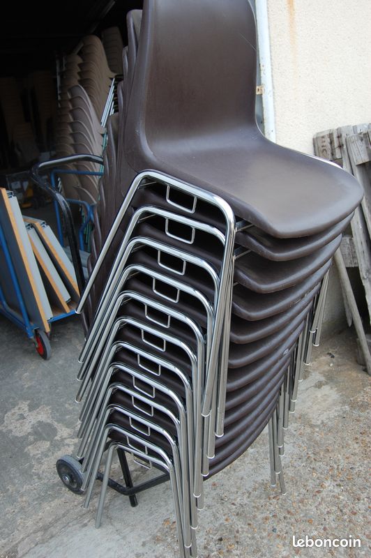Chaise coque plastique empilable et accrochable, Qté 42+17 (image 7)