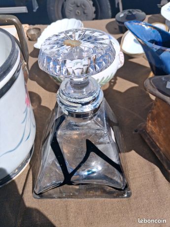 Petite Coupe En Cristal Monture Argent + Saupoudreuse – Service à Caviar Ou épices