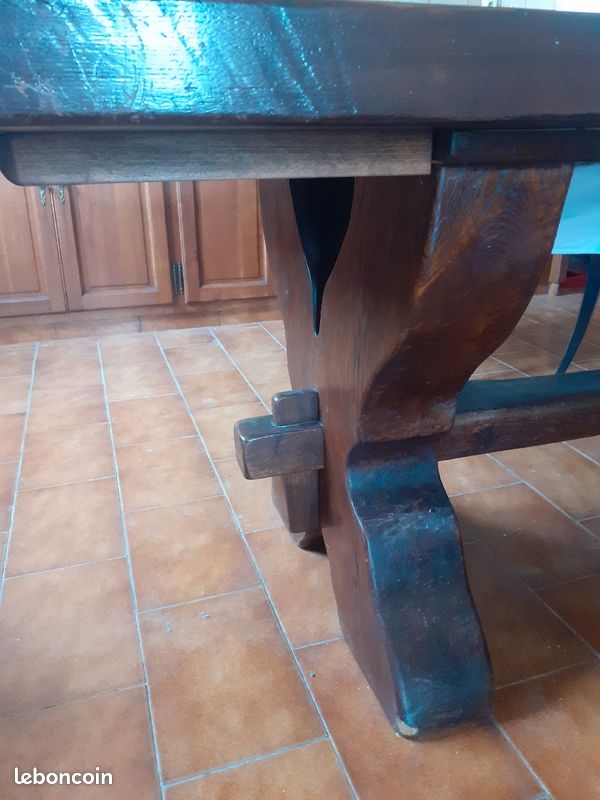 Table ancienne noyer massif 2.60x86x76 h (image 3)