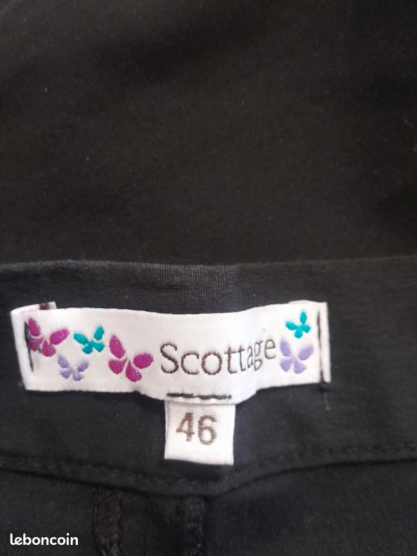 Pantalon noir léger t 46 (image 3)
