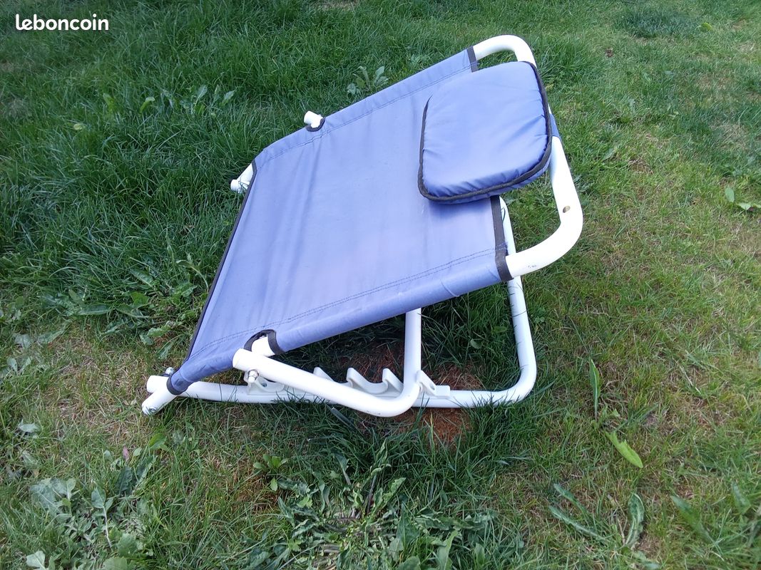 Support Pliable Vintage Pour Siège De Plage – Dossier Adossable – France Années 70
