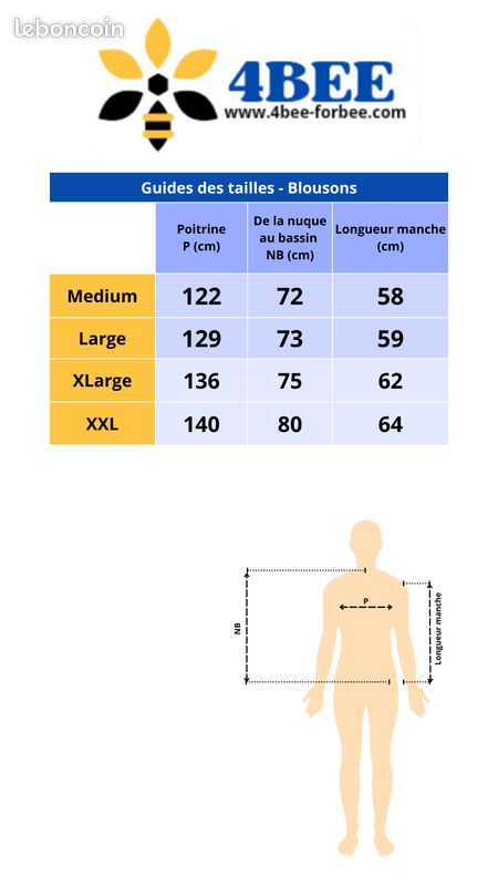 4Bee - Blousons d'apicultures ventilés jaunes (image 5)