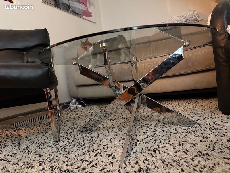 Table basse en verre (image 1)