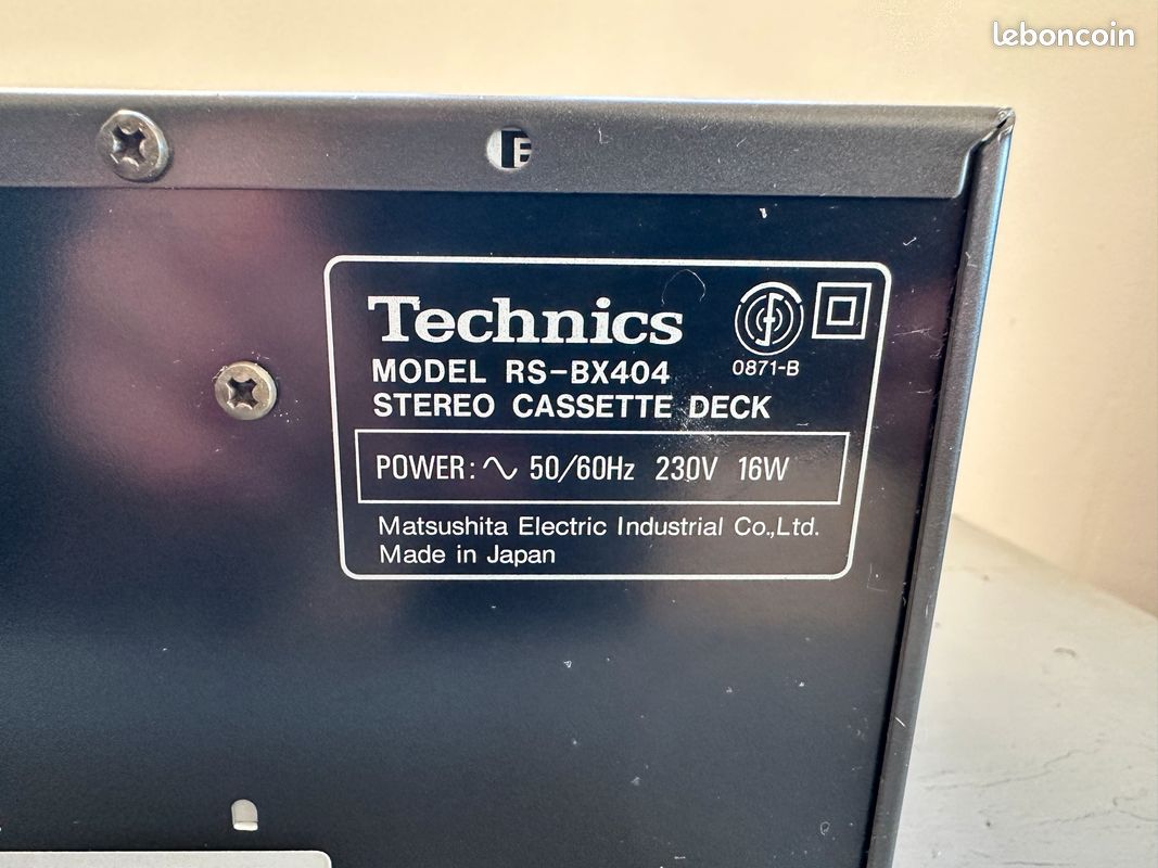 Platine Cassette Technics RS-BX701 3 Têtes, Révisée, Garantie 1 An, Hi-Fi