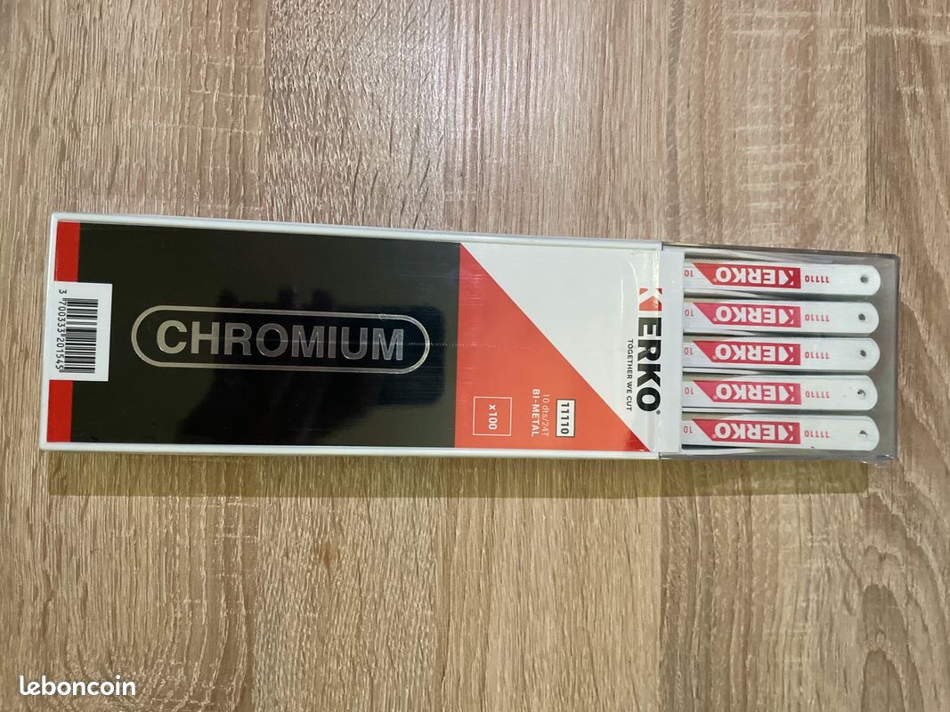 LAME KERKO (100) 5 boites dispo : BIMETAL CHROMIUM Lame bimétal pour usage INTENSIF (image 1)