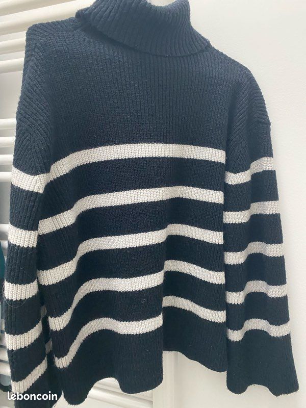 Pull à rayures noires et blanches In April 1986 (image 3)