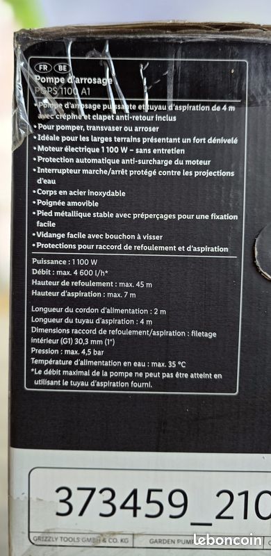 Pompe d'arrosage Parkside PGPS 1100 A1 (image 2)