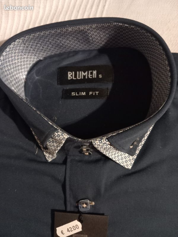 Chemise Blumen marine (image 2)
