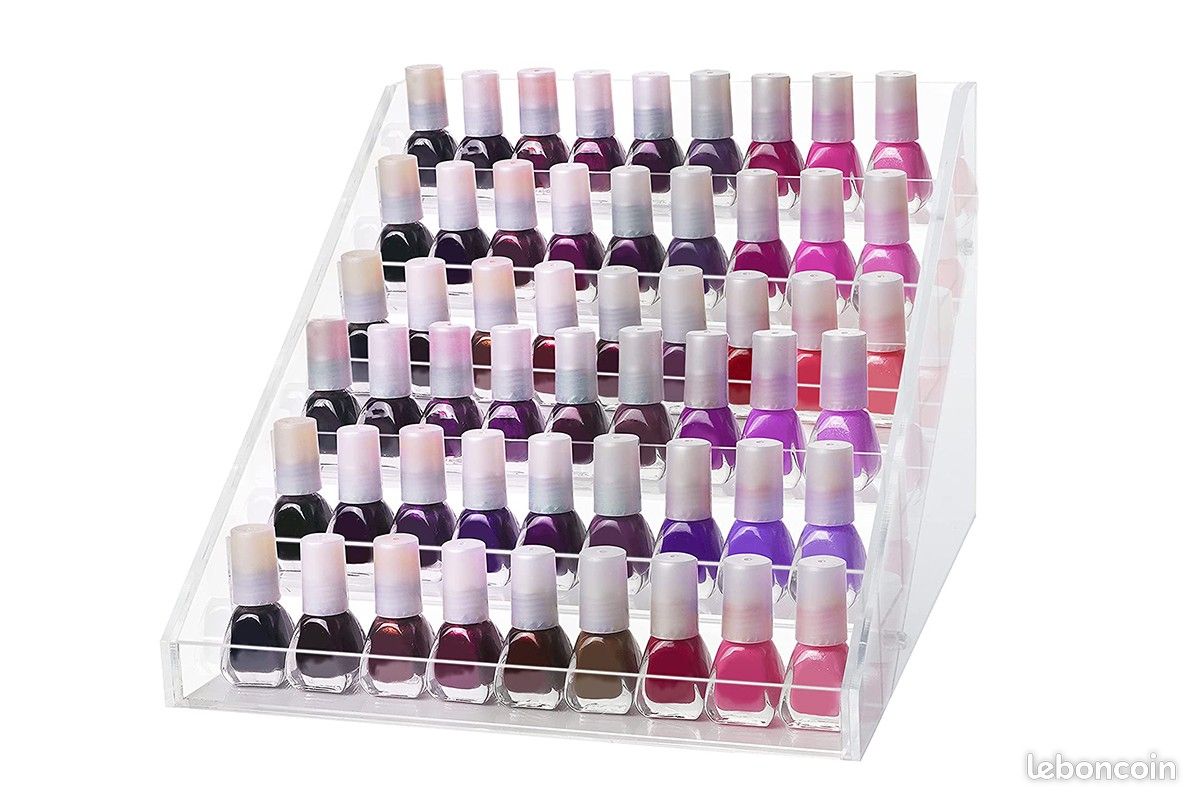 Présentoir à Vernis à Ongles 7 Niveaux En Acrylique - Rangement élégant Pour Salon Ou Maison - Idéal Aussi Pour Rouges à Lèvres Et Huiles Essentielles