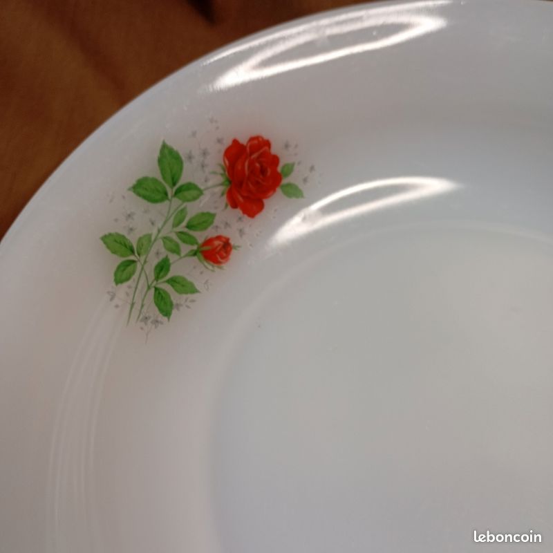 Plat et ramequins Arcopal à pois
