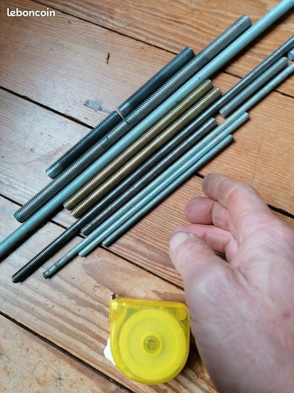 Pieds de lit bois forme ondulée ancien années 70/80 tige filetée ou lisse au choix (image 6)
