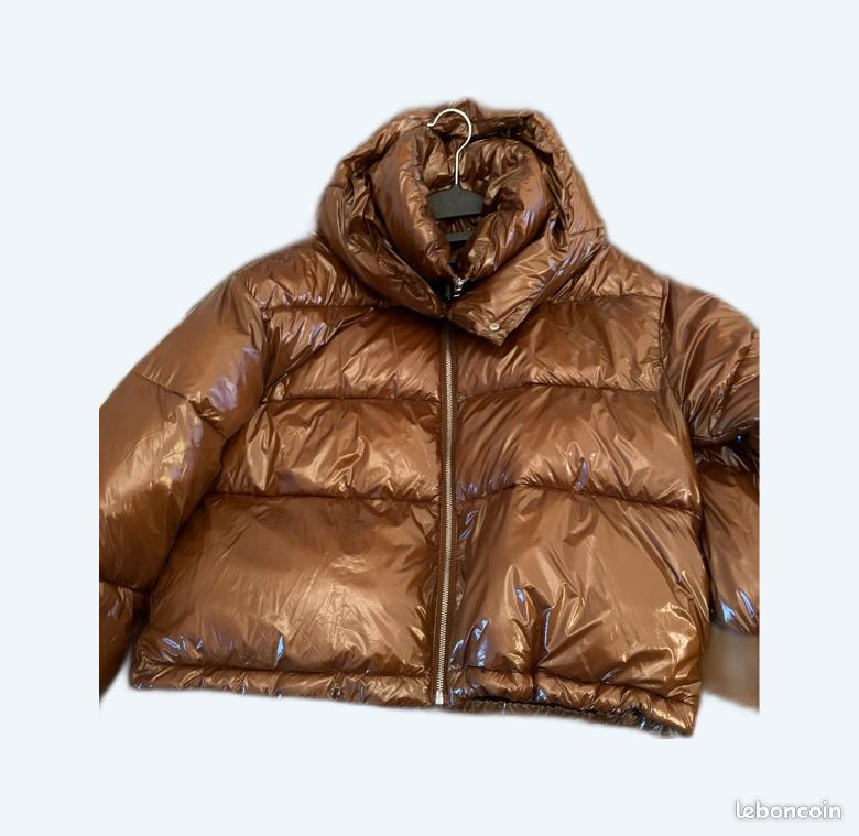 Doudoune marron vinyle Vêtements