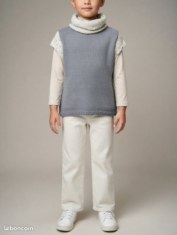 MINI BODEN FILLE COTON pull GRIS AGE 13-14 ANS NEUF