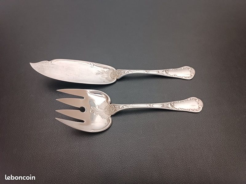 Couverts De Service à Poisson Christofle XIXe - Métal Argenté - N0011
