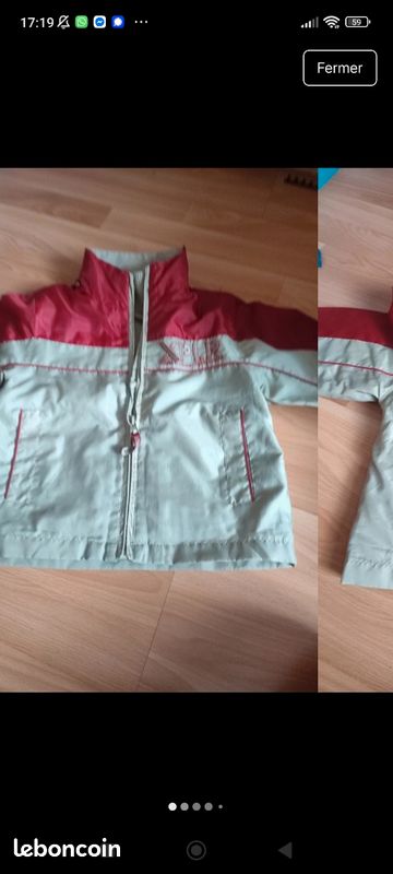 Blouson style kway ans garçon Gilet intérieur amovible avec zip