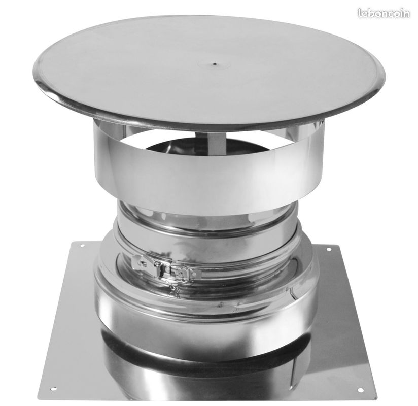 Chapeau Aspirateur (dbam. 150) + plaque d'étanchéité (350X350) / INOX (image 5)