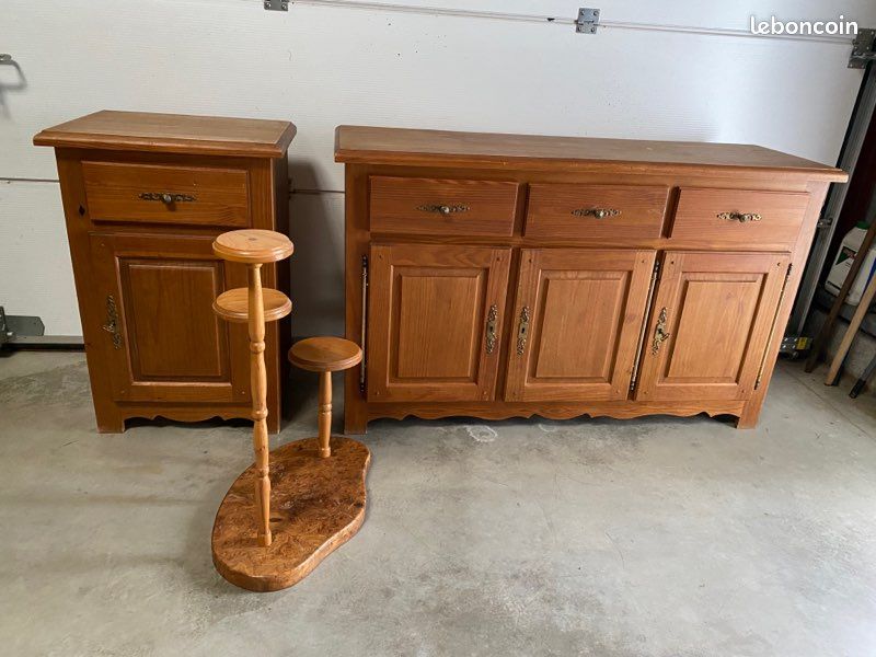 Bahut - confiturier - porte 3 plantes bois (image 1)