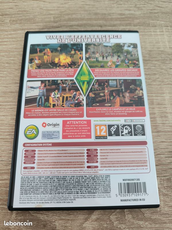 Les Sims 3 University PC complet (image 2)