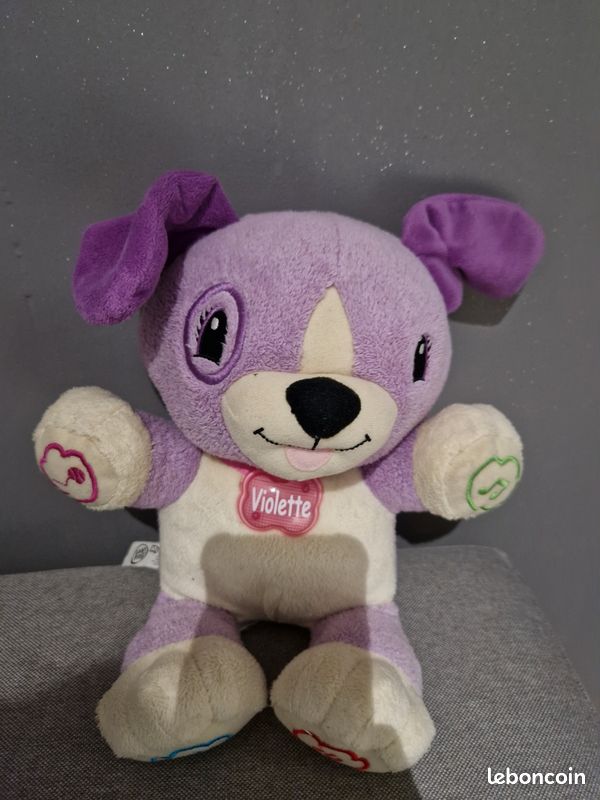 VTech Violette, Peluche Musicale, Chien Interactif, avec Prénom