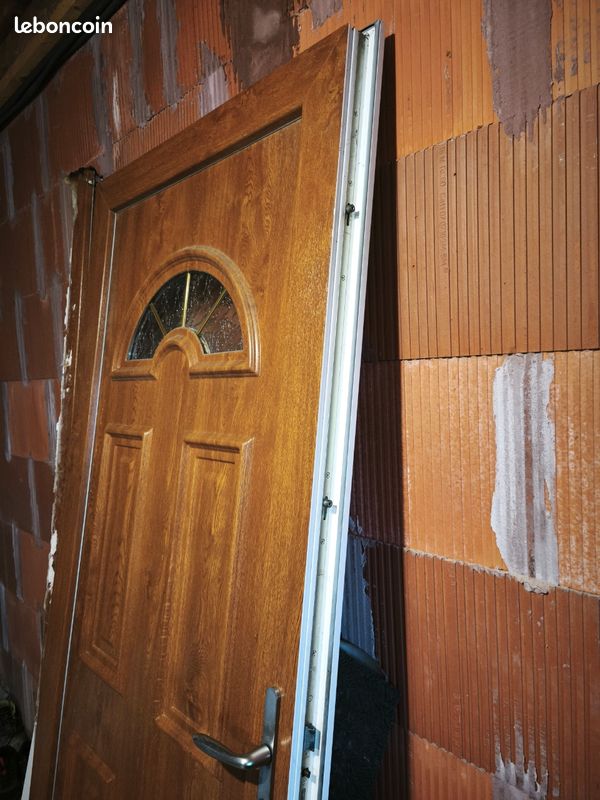 Porte d'entrée PVC Chêne doré (image 4)