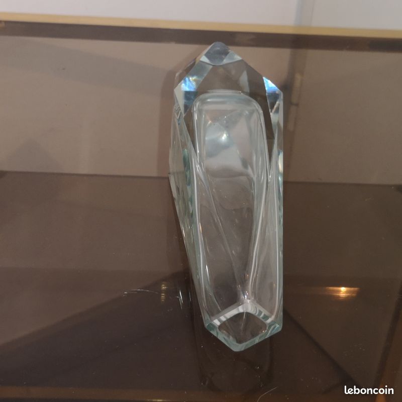 Ancien Vase Soliflore Murano Flavio Poli Sommerso Facetté vintage 1960 (image 5)