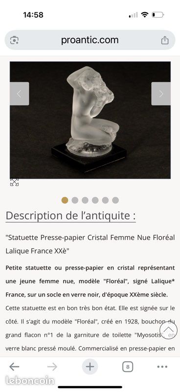 Statuette jeune fille Lalique (image 5)