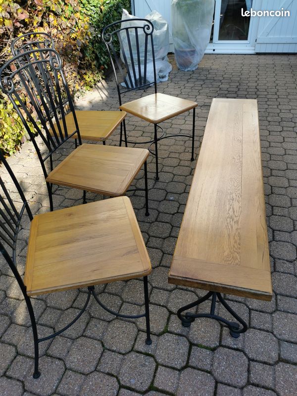 Chaises et banc de salle à manger (image 3)