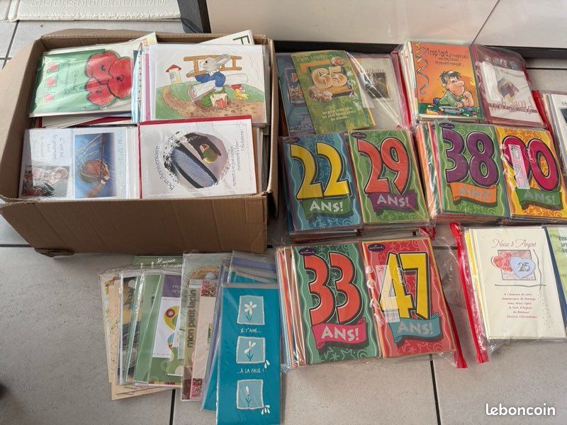 Gros lot de cartes anniversaires mariage naissance divers neuf (image 1)